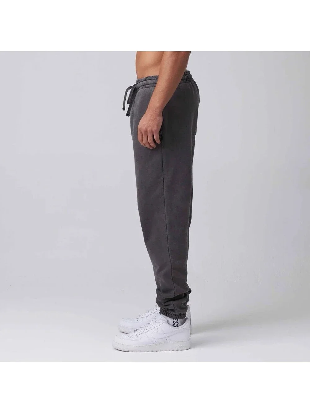 Talentless Men’s Sz Lg Gray Wash Heavyweight Sweatpants Joggers 100% Cotton